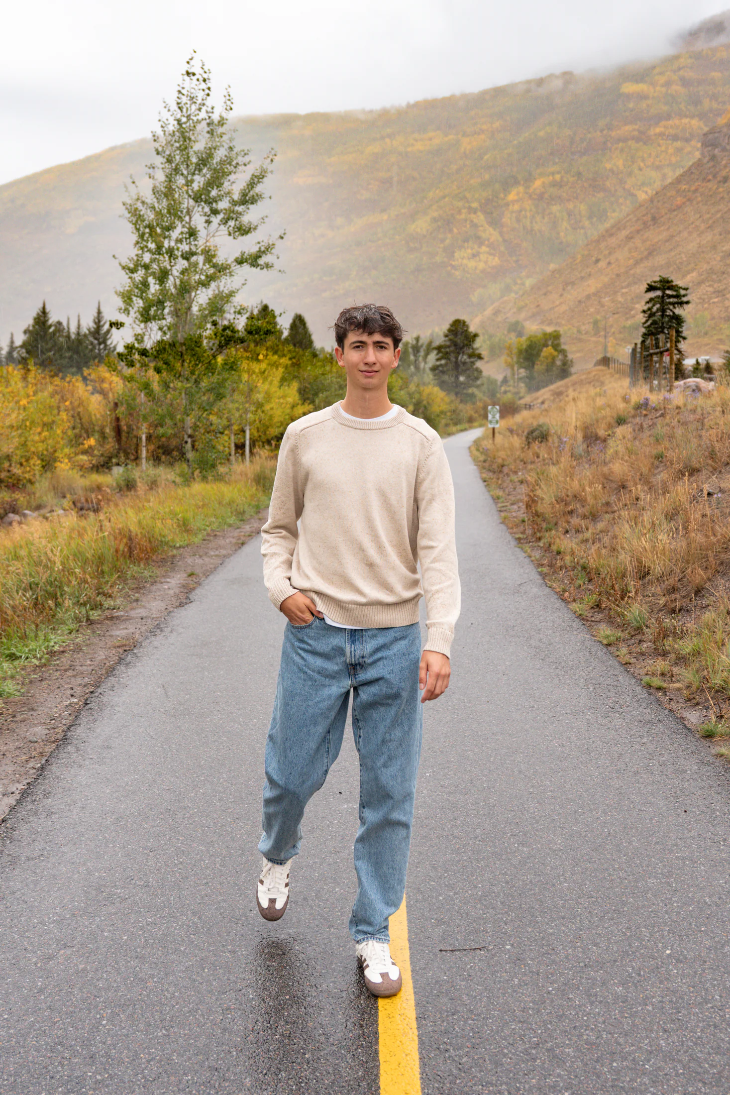 Judah walking down a dirt road